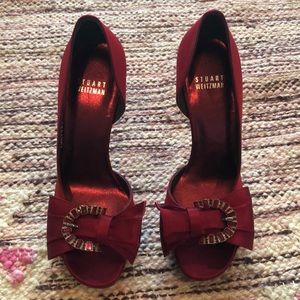 Stuart Weitzman Paradise D’orsay Satin Pumps